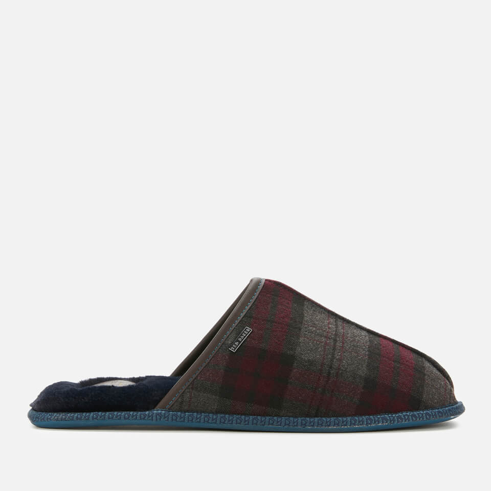 Ted Baker  Ayntint  Rot karierte Mokassin-Hausschuhe Rot