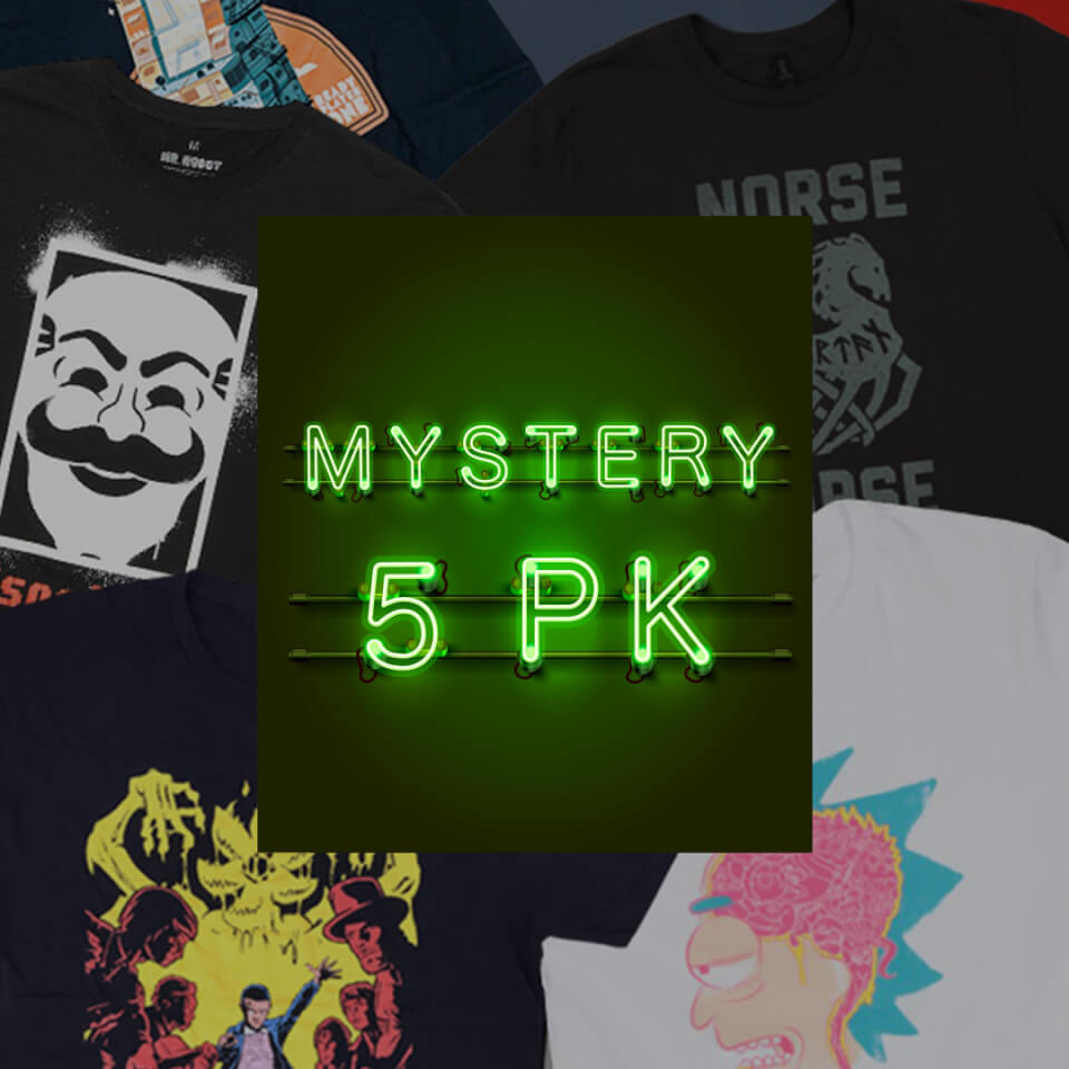 Mystery T-Shirt Geek per Bambini - Pack da 5 - Boys' - 2 Years