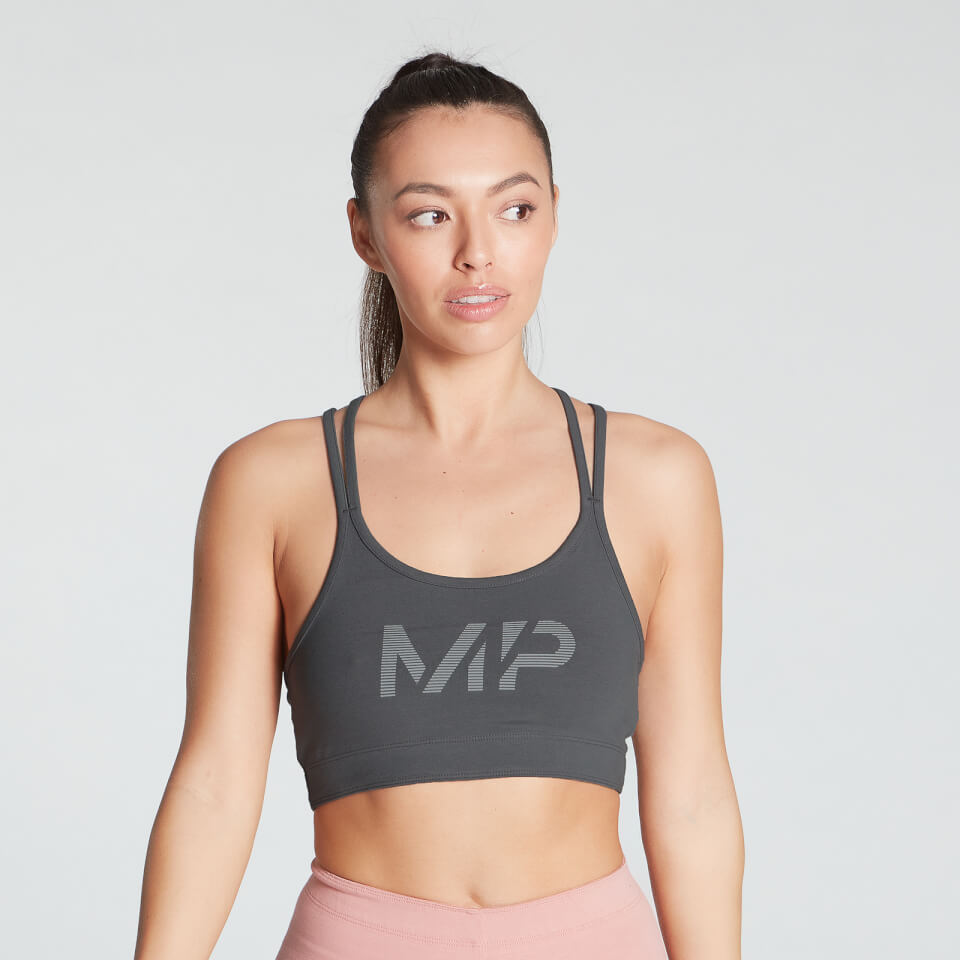 MP Women’s Gradient Line Graphic Sports Bra – Carbon – M