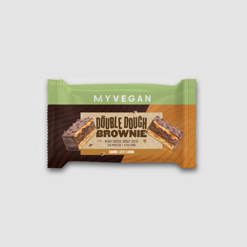 Vegan Double Dough Brownie – Caramel Latte
