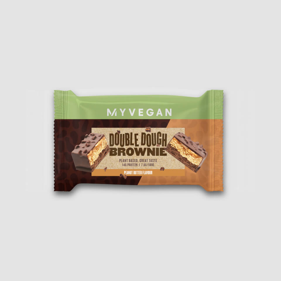 Vegan Double Dough Brownie – Jördnötsmör