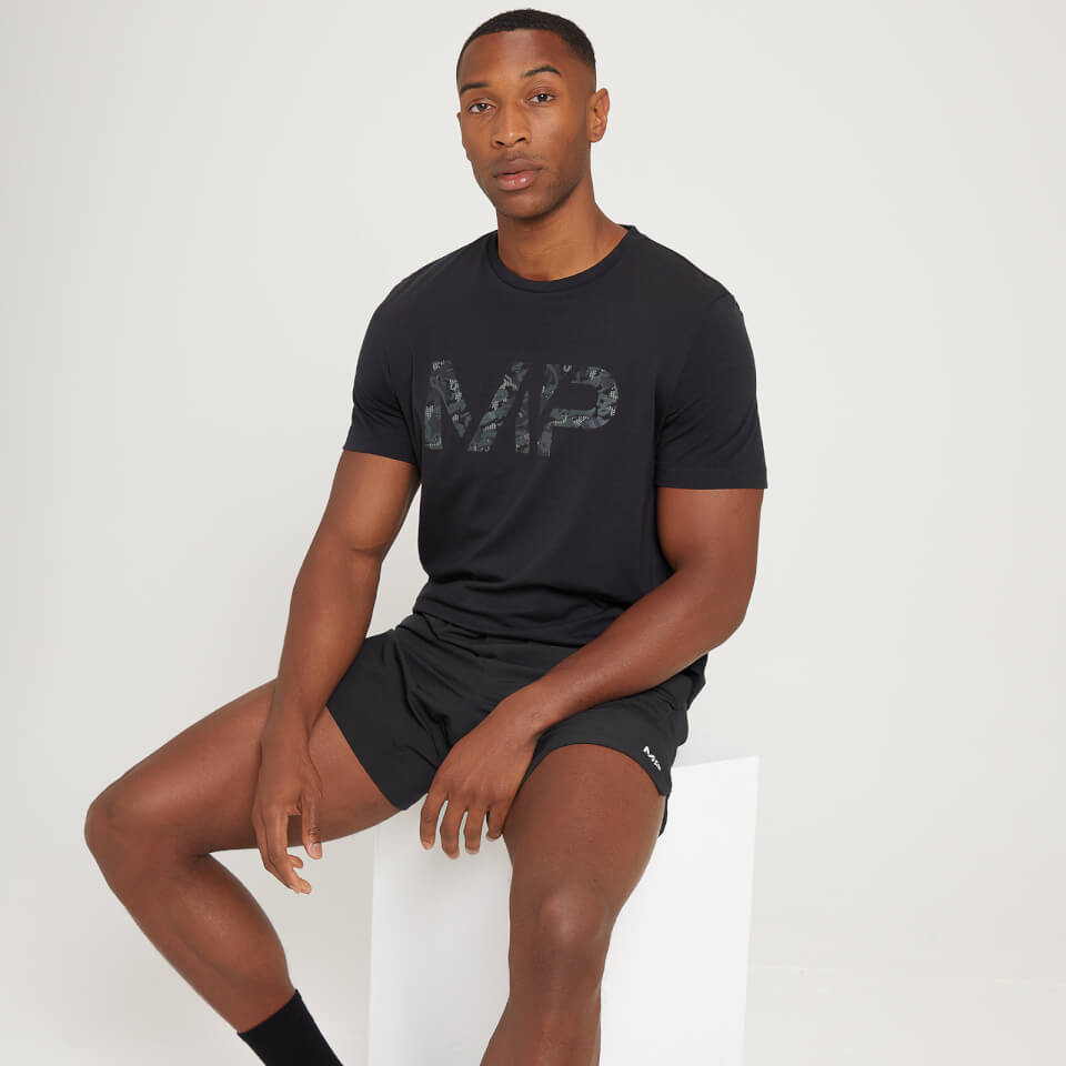 MP Adapt Drirelease Camo Print kortärmad T-shirt för män – Svart – XS