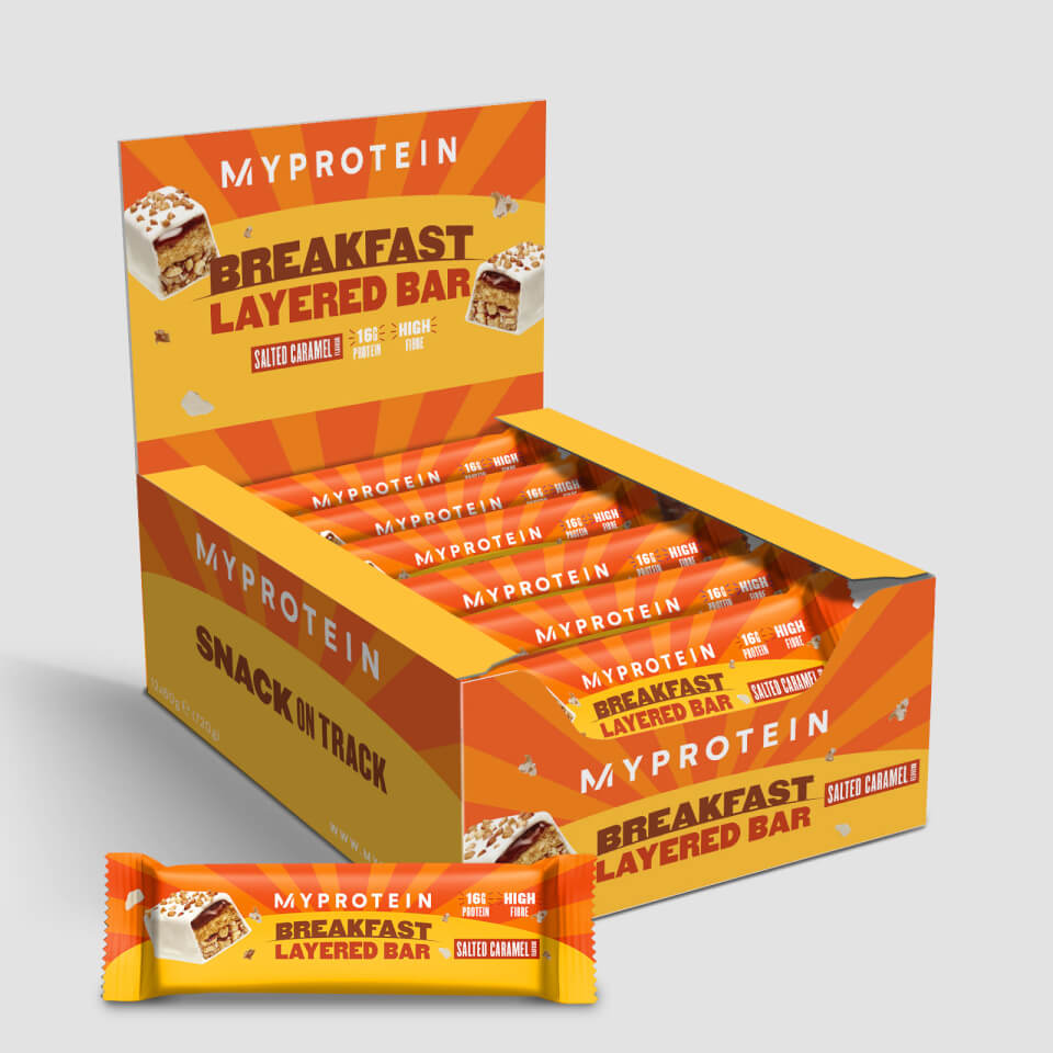 Breakfast Layered Bar – 12x60g – Ny – Salted Caramel