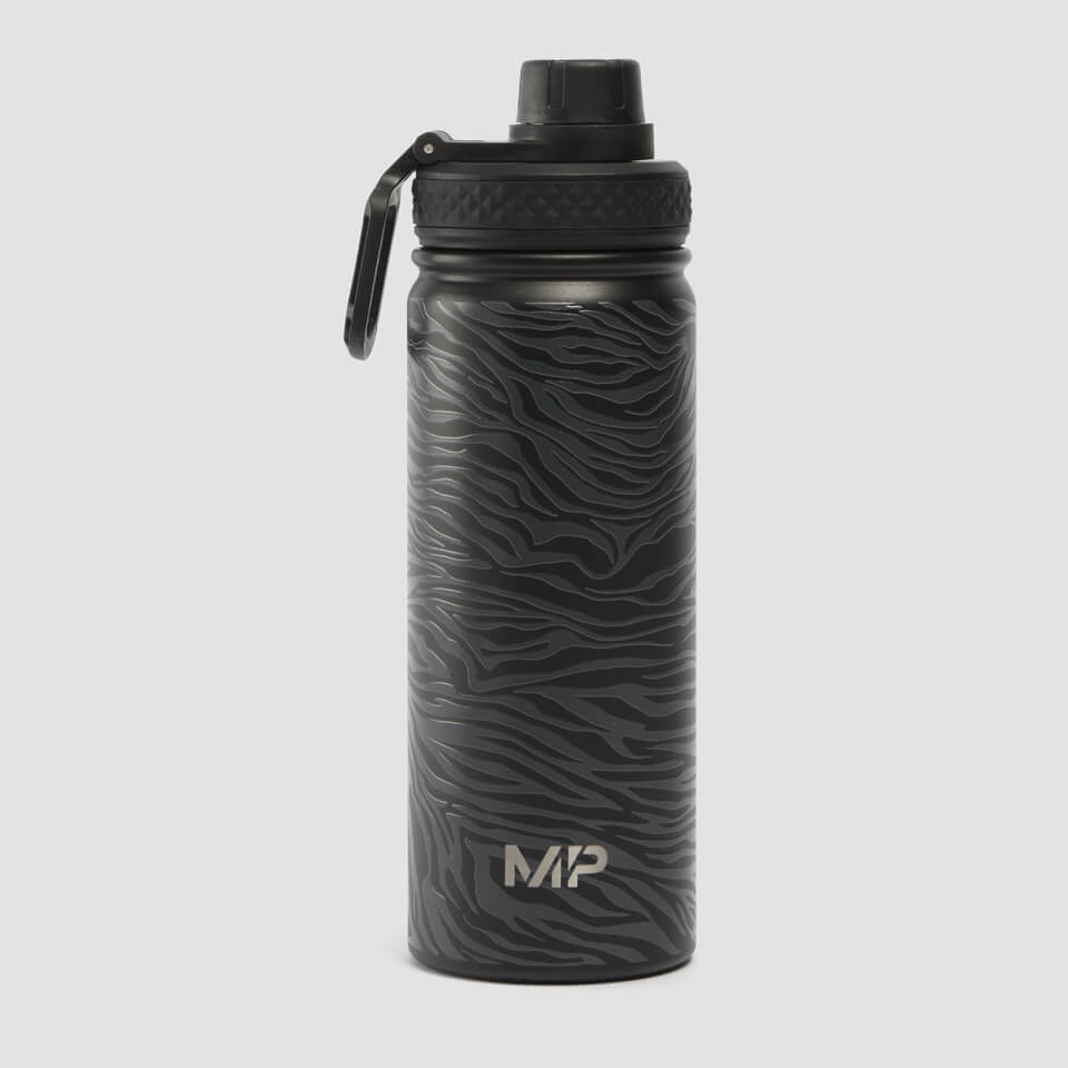 MP Zebra Printed Metal Water Bottle – Svart/Grafit – 500 ml