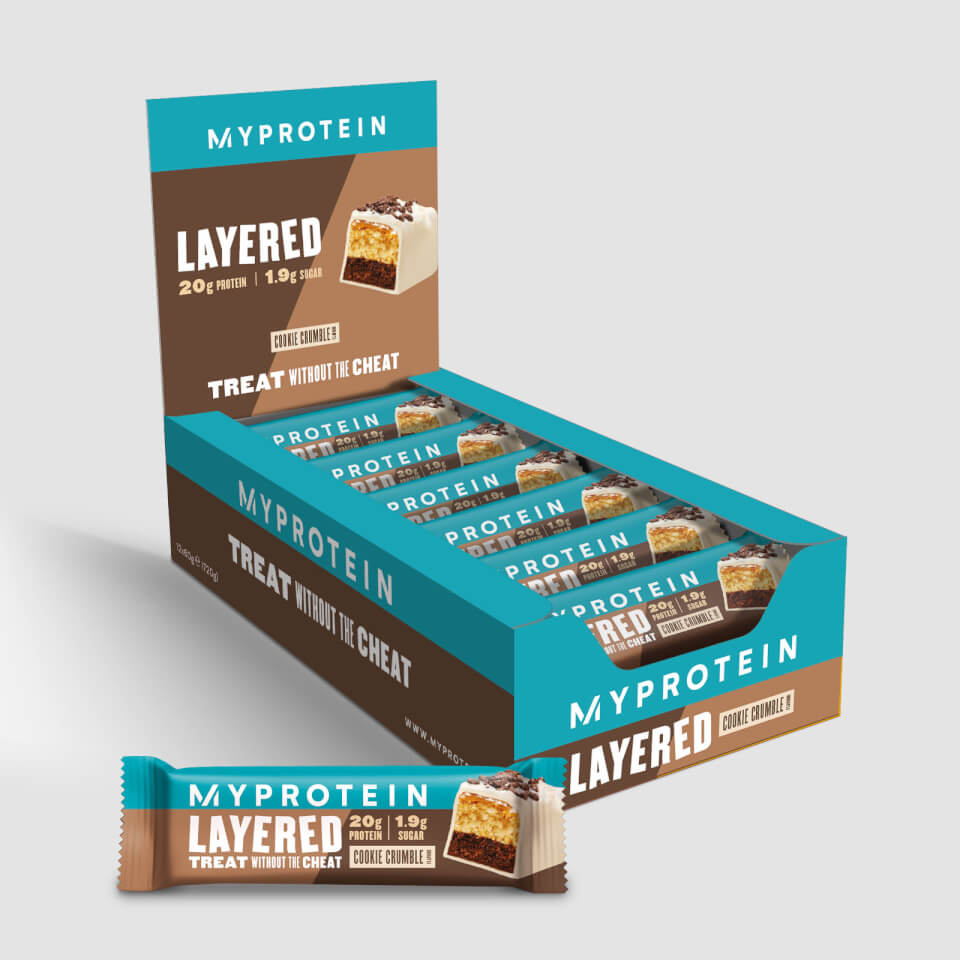 6 Layer Protein Bar – 12 x 60g – Cookie Crumble – NEW