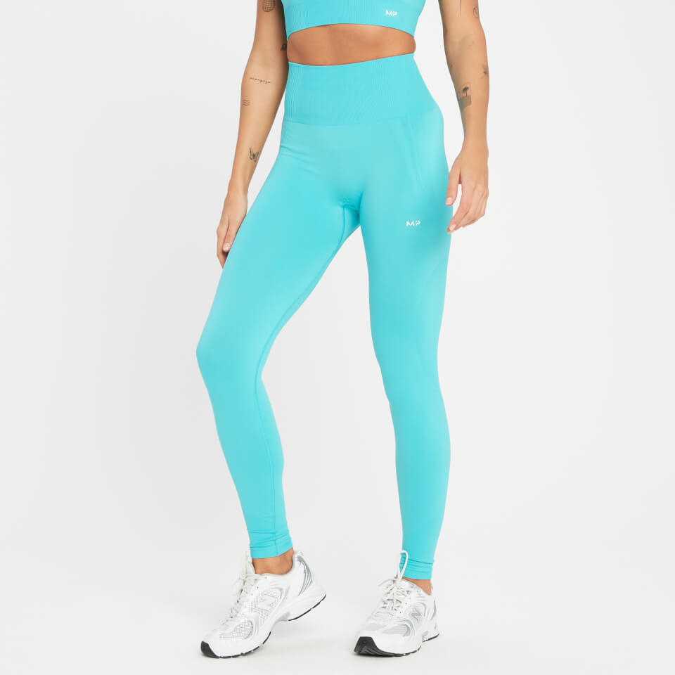 MP Women’s Tempo Tonal Seamless Leggings – Bright Turquoise – XXS