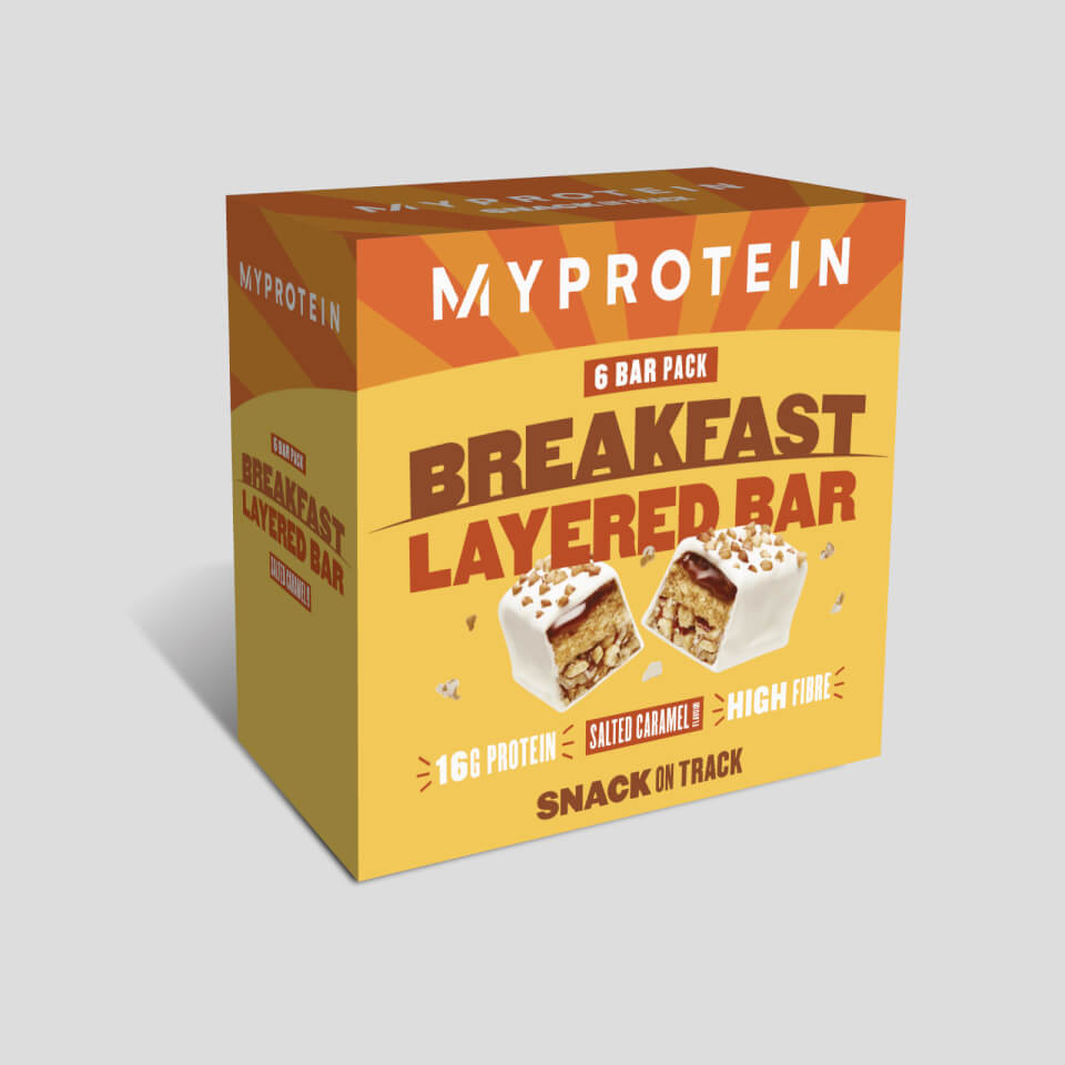 Breakfast Layered Bar – 6 x 60g – Ny – Salted Caramel