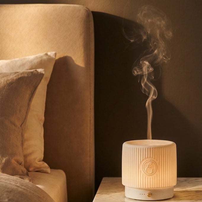 Aromatherapy Diffuser Pod on a bedside table