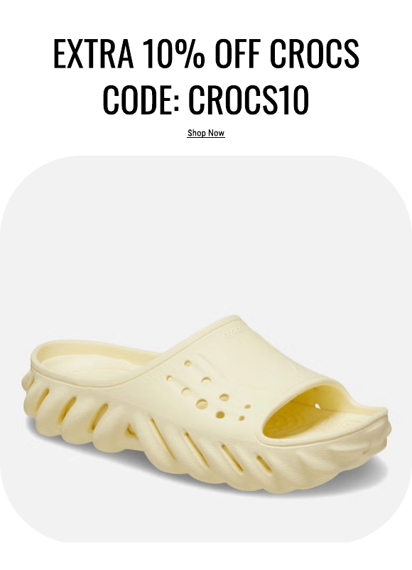 Extra 10% off Crocs 