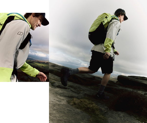 Ridge-Roamer Lite Softshell Jacke für Herren - Grau/Gelb