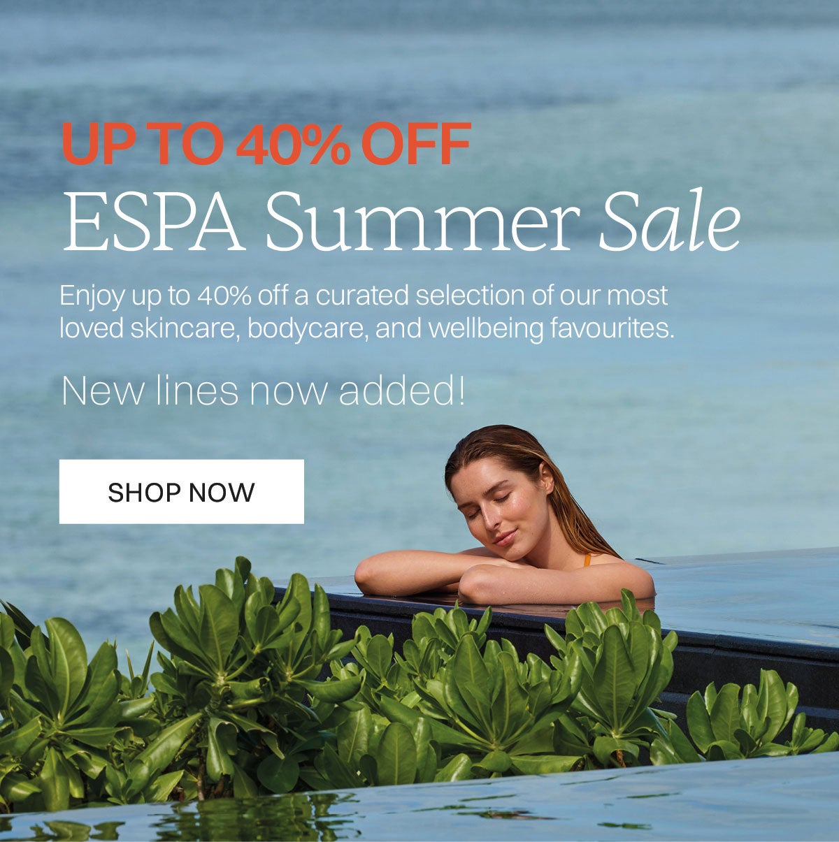 Up to 40 percent off the summer sale with extra 10% use code SUMMER10