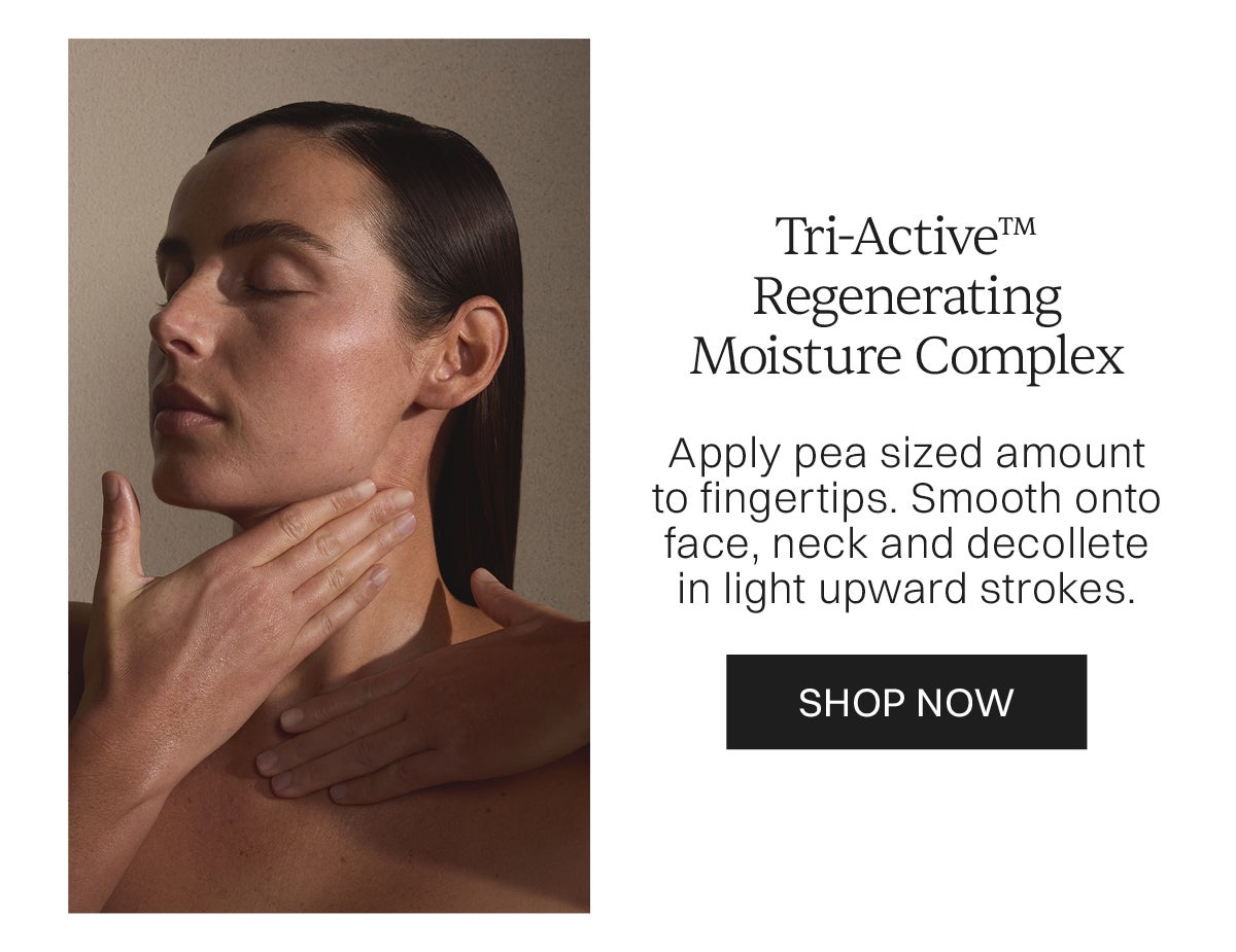 image of model applying the tri active regenerating moisture complex