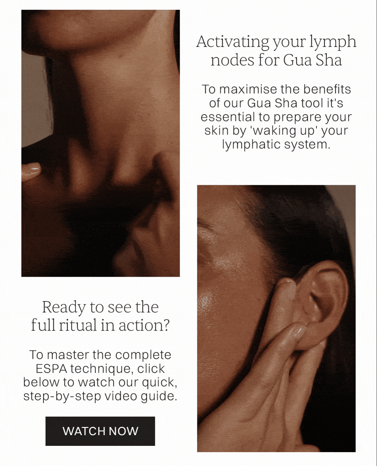 Activating your lymph nodes for Gua Sha, 