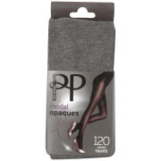 Pretty Polly Women's Modal Opaque Tights - Grey Marl - S-M - Grey Marl | 79% Viscose, 18% Nylon, 3% Elastane | Grey Marl | S/M