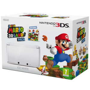 Nintendo 3ds Console Ice White Includes Super Mario 3d Games