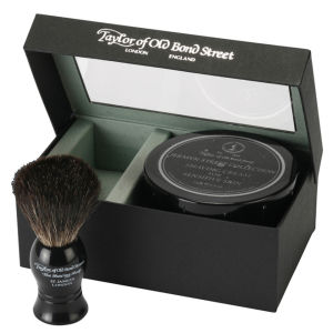 Taylor of Old Bond Street Jermyn Street Pure Badger Brush and Shaving Cream Bowl Set