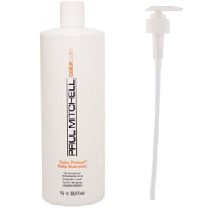 Paul Mitchell Colour Protect Daily Shampoo (1000ml) with Pump (Bundle)