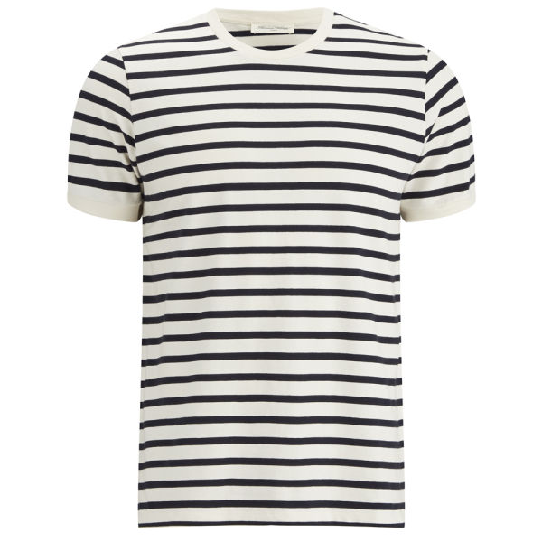 American Vintage Men's Breton Stripe T-Shirt - Navy - Free UK Delivery ...