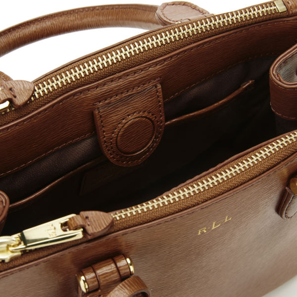 Lauren Ralph Lauren Women's Newbury Mini Double Zip Satchel Tan