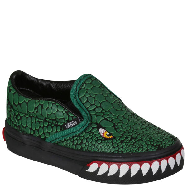 Vans Toddlers' Slip On T Rex Trainers Green Clothing
