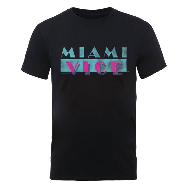 Miami Vice Men's T-Shirt Logo - Black Merchandise | Zavvi.com
