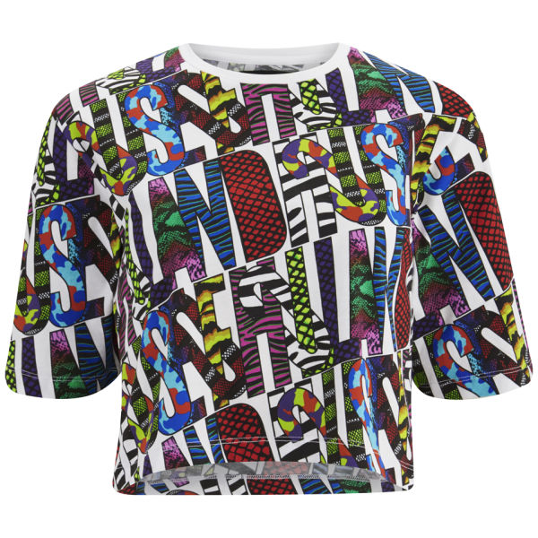 House of Holland Women's Cropped Print T-Shirt - House of Holland Logo ...
