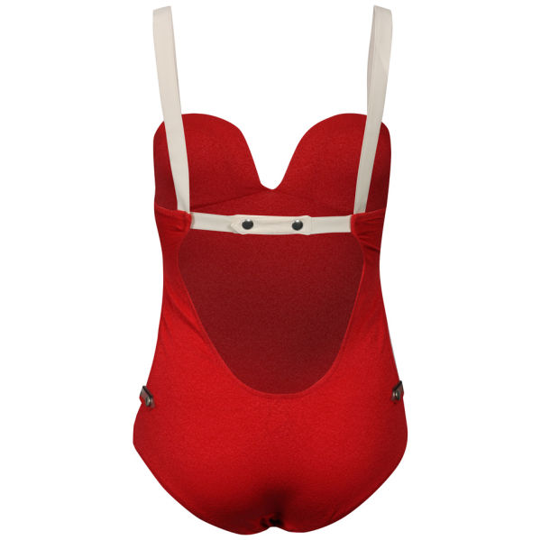 John Galliano Women's Rubber Strap Swimsuit - Red Clothing | Zavvi