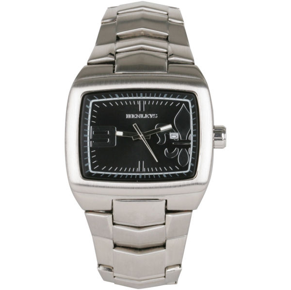 Henleys Mens Silver Bracelet Watch Clothing