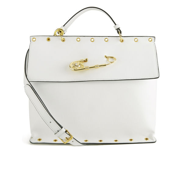 Versus Versace Women S Safety Pin Stud Tote Bag White Versus Versace Women S Safety Pin Stud Tote Bag White Image 1