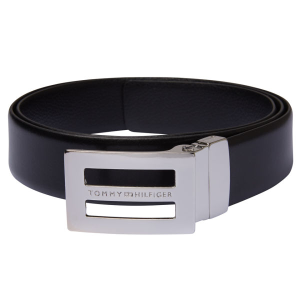 Tommy Hilfiger Men's Gift Box Leather Belt Set - Black