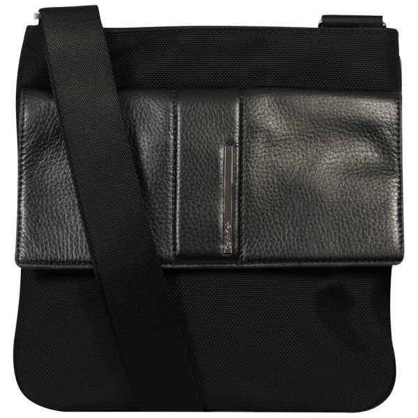 Calvin Klein Men S Luca Pebble Leather Crossbody Bag Black Calvin Klein Men S Luca Pebble Leather Crossbody Bag Black Image 1