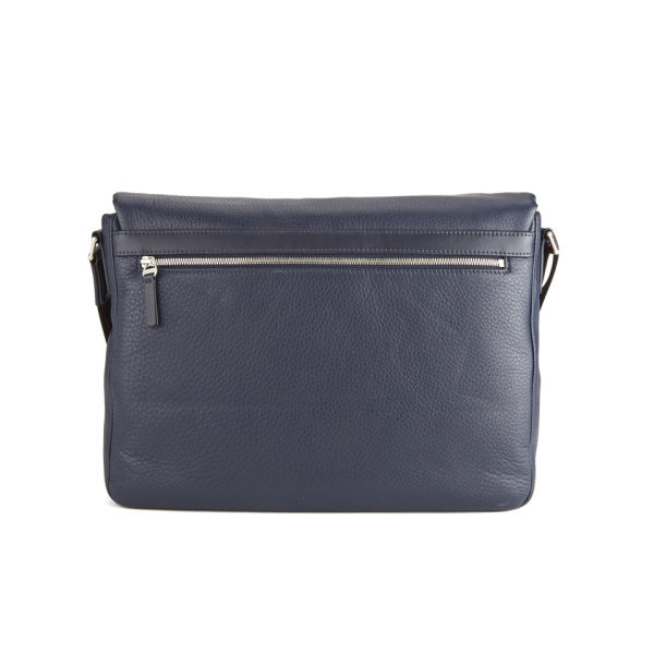 Paul Smith Accessories Men's City Webbing Leather Messenger Bag - Navy ...