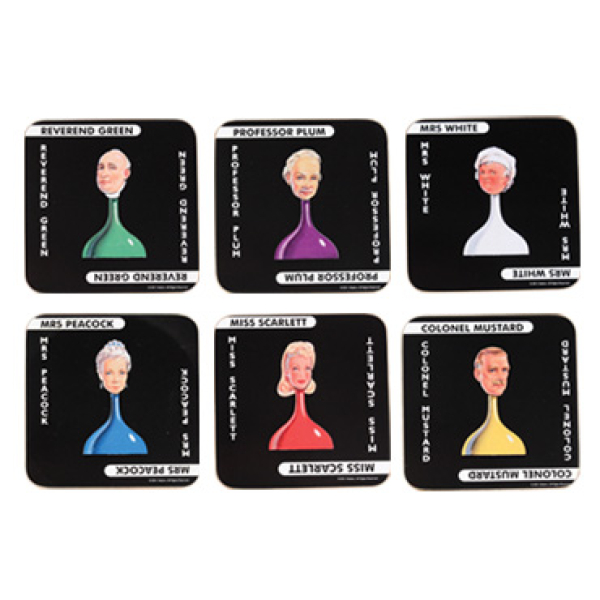 Cluedo Coasters - 6 Pack  IWOOT