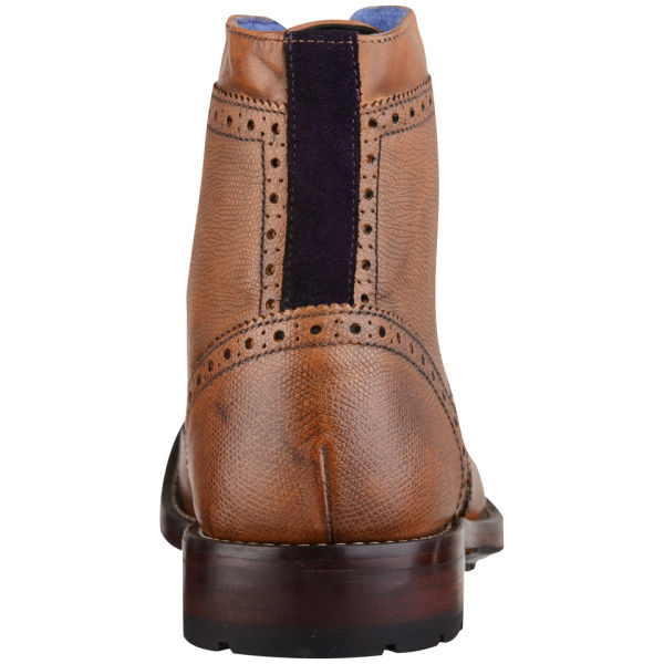 Ted Baker Men's Sealls Leather Brogue Ankle Boots - Tan Clothing