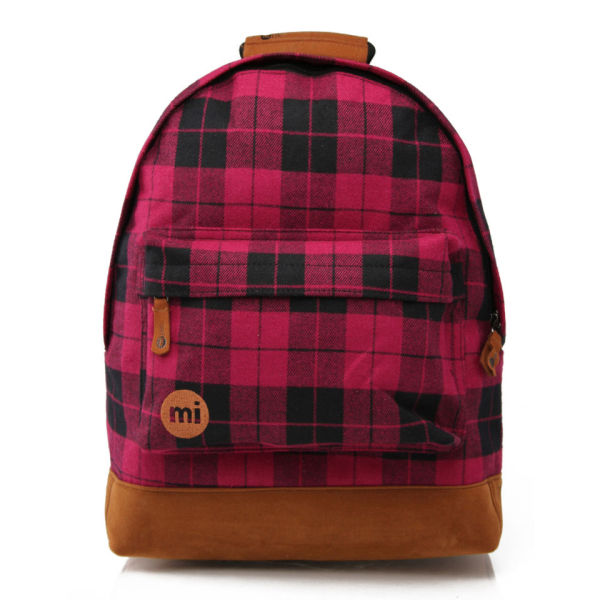 Mi-Pac Plaid Backpack - Purple