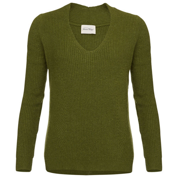 American Vintage Purl Stitch Knitted Jumper - Military - Free UK ...