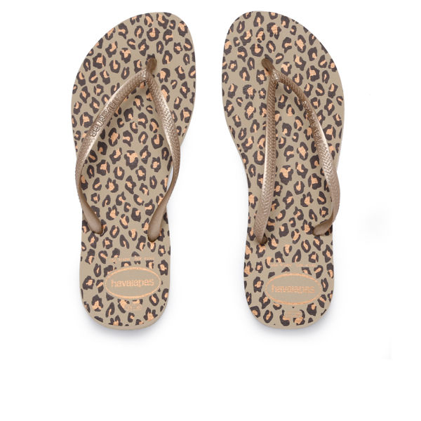 Havaianas Women's Slim Animals Flip Flops - Leopard | FREE UK Delivery ...