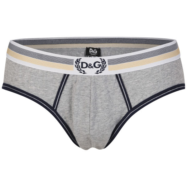 D&G Gold Medal Midi Brief Grey Mens Underwear Zavvi UK