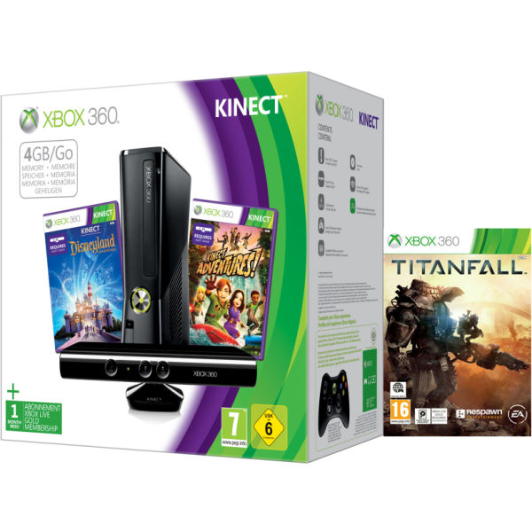Xbox 360 4GB Kinect Holiday Bundle - Includes TitanFall ...