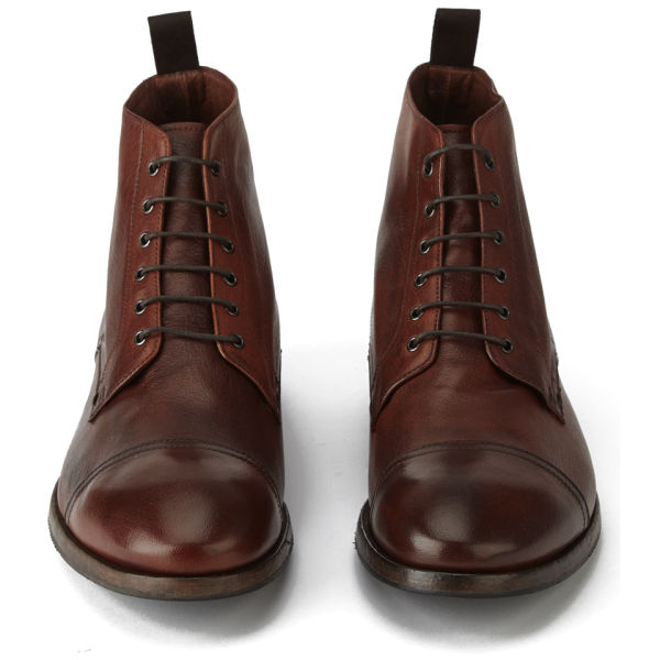 Paul Smith Shoes Men's Cesar Leather Lace-Up Boots - British Tan Dip ...
