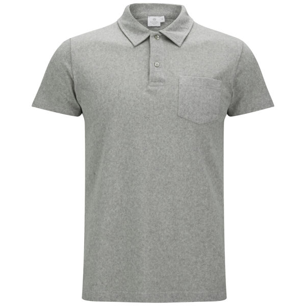 Sunspel Men's Riviera Polo Shirt - Grey Melange - Free UK Delivery over £50