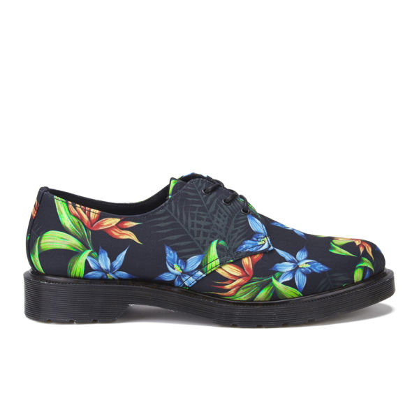 Dr. Martens Men's Core Print Lester 3-Eye Shoes - Hawaiian Floral T ...
