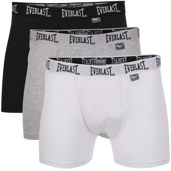 Everlast Men's 3-Pack Boxers - Black/Grey/White Clothing | Zavvi.com