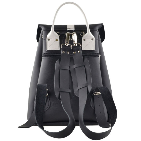 Grafea Monochrome Small Leather Rucksack - Black/White