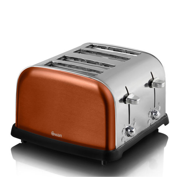 Swan ST16010COPN 4 Slice Metallic Toaster - Copper | IWOOT
