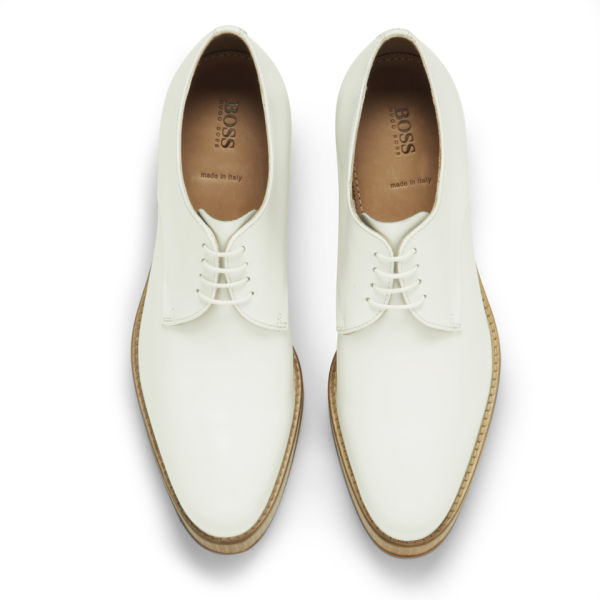 BOSS Hugo Boss Women's Manela Leather Shoes White FREE UK Delivery