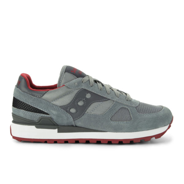 Saucony Men's Shadow Original Trainers - Grey/Red/White - Free UK ...