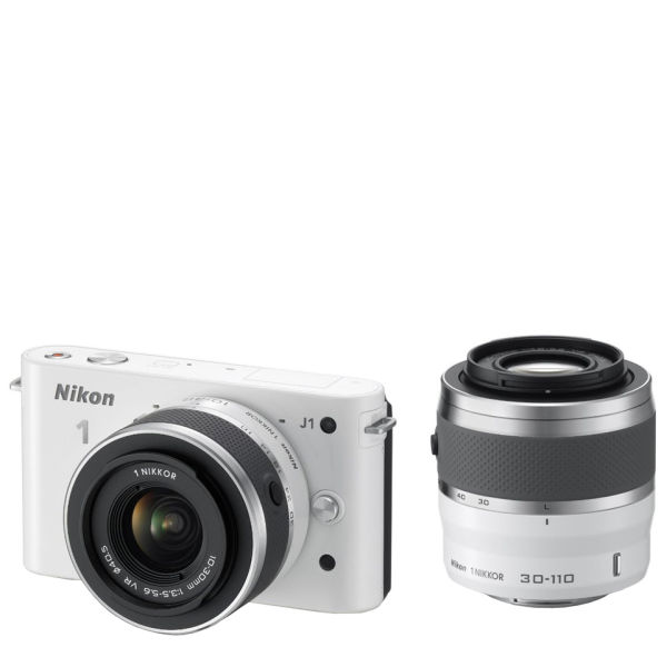 Nikon 1 J1 Compact System Camera with 10-30mm and 30-110mm Double Lens ...