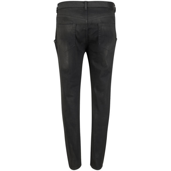 R13 Women's X-Over Trousers - Waxed Black - Free UK Delivery over £50