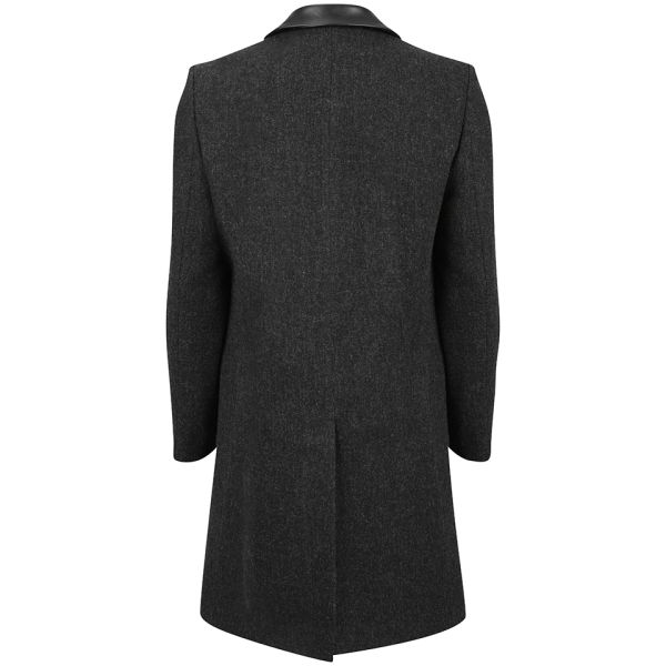 YMC Men's Waxed Wool Covert Coat - Charcoal - Free UK Delivery over £50